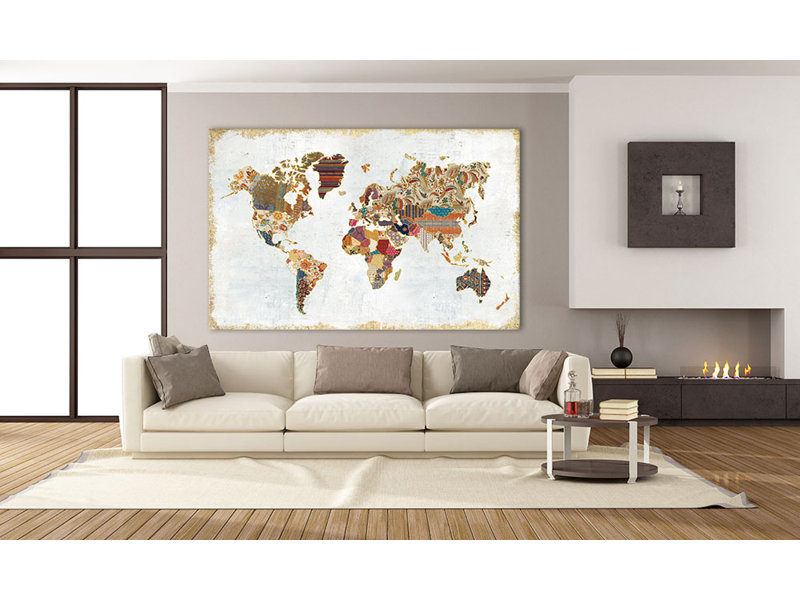 " Pattern World Map " by Laura Marshall