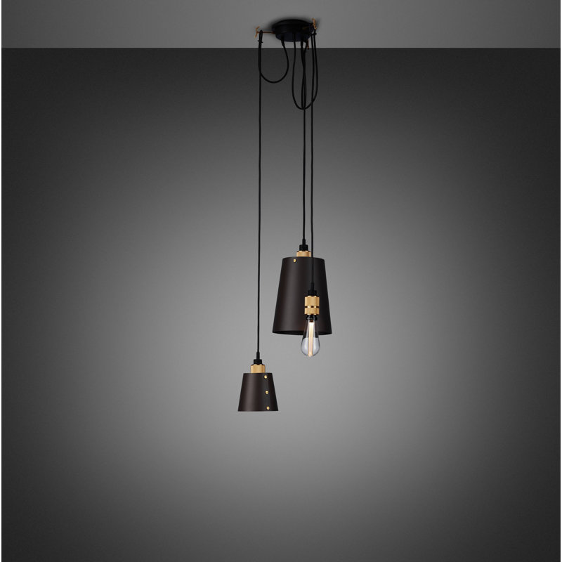 3 - Light Pendant, Brass, Graphite