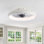 Ventilateur de plafond encastré à intensité variable 20 po avec lumières DEL Dianeshia