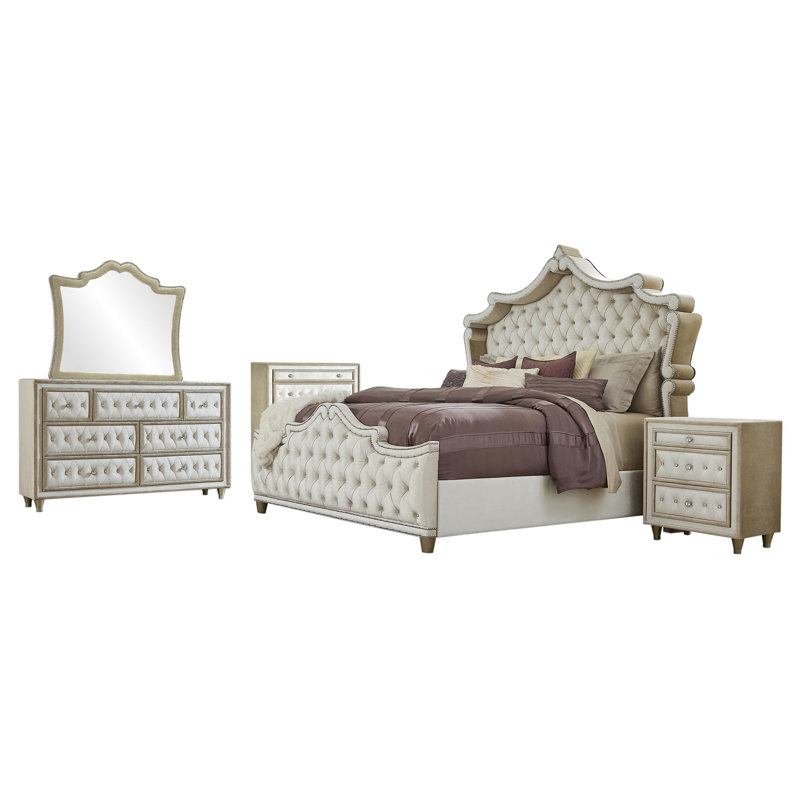 Kirbyville 5-piece Queen Bedroom Set Ivory, Queen