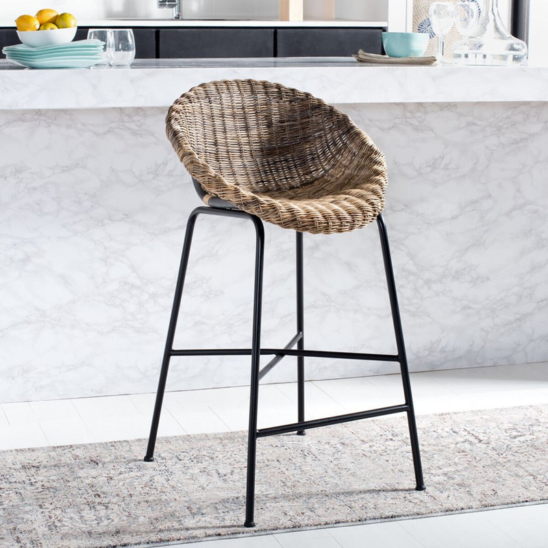 Tompkins Counter Stool with Metal Frame, Bar Stool (30” Seat Height)