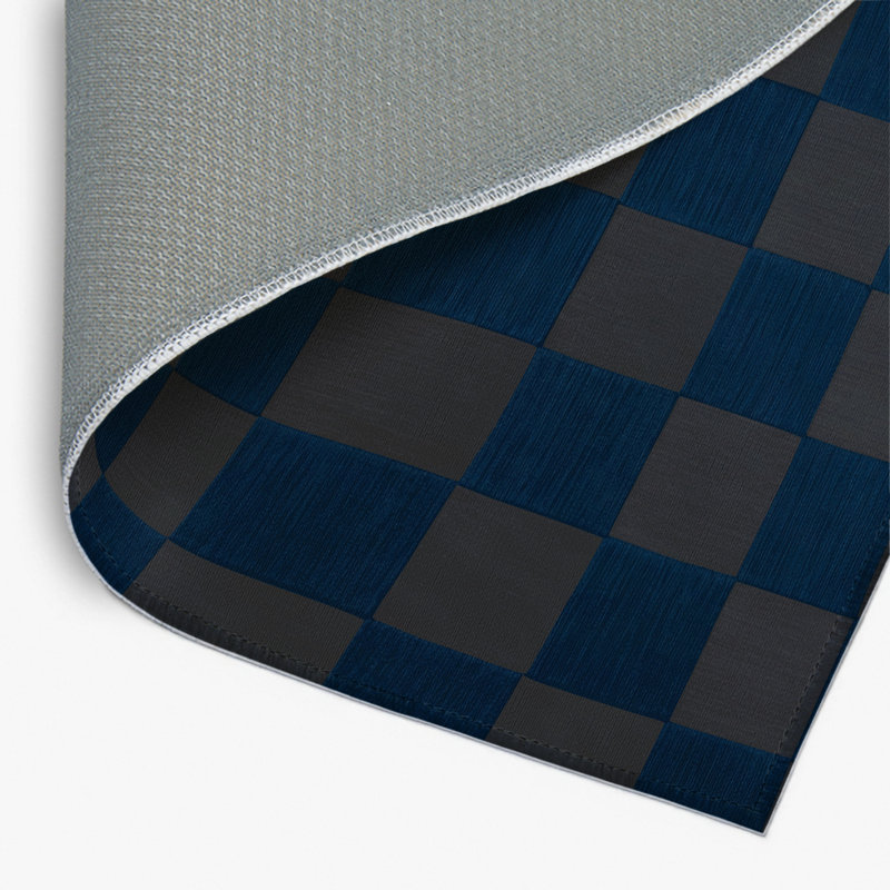 Tapis d'intérieur et d'extérieur à carreaux vert