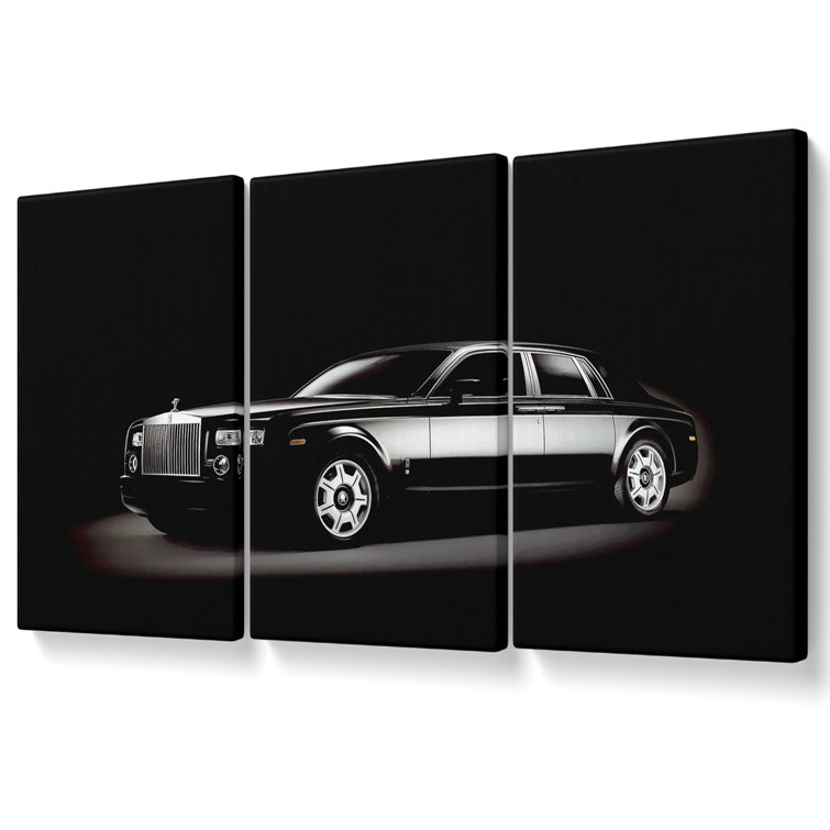 Rolls Royce Black Shadow - 3 Piece Wrapped Canvas Print