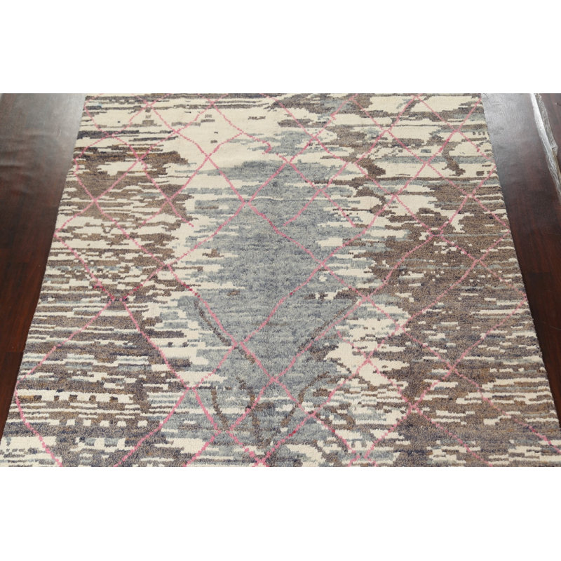 One-of-a-Kind 9'0'' x 13'0'' New Age Rectangle Wool Area Rug in
