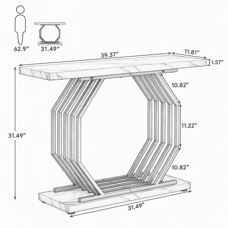 39.4'' Console Table