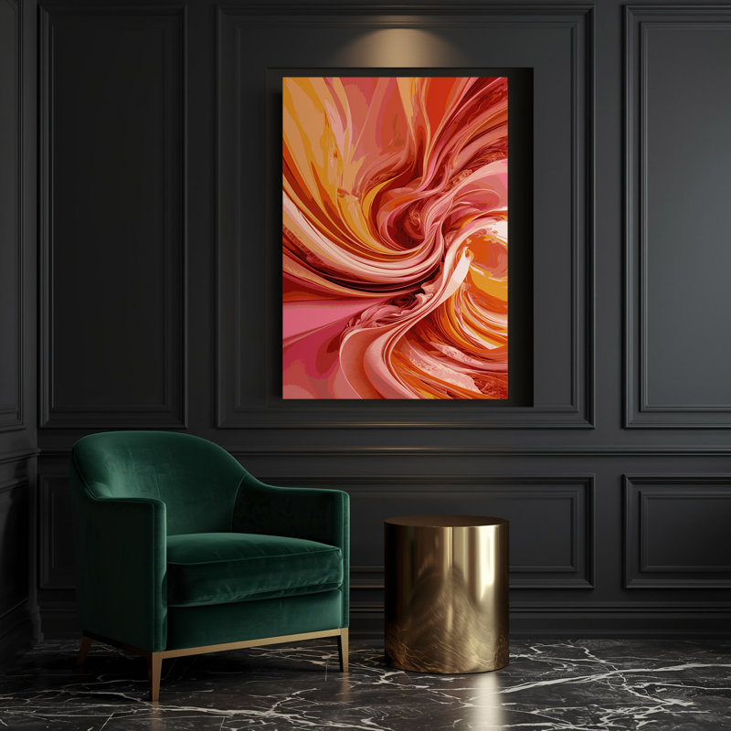 Art numérique sur toile, abstraction numérique 22, H 16 po x l 20 po