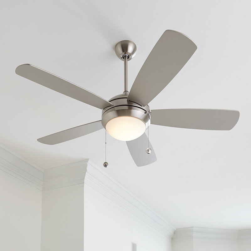 Stembridge 52'' Ceiling Fan with LED Lights, LED, Brushed Steel