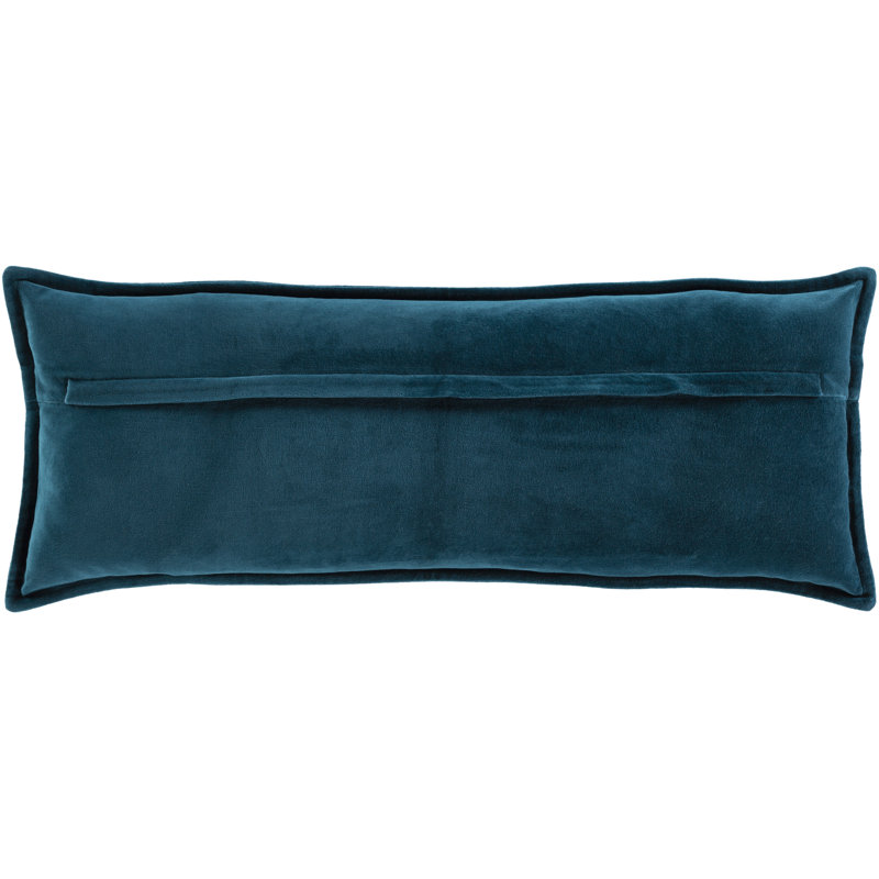 Housse et insert de coussin rectangulaire en coton Norwin, Duvet, H 12 po x l 30 po, Deep Teal