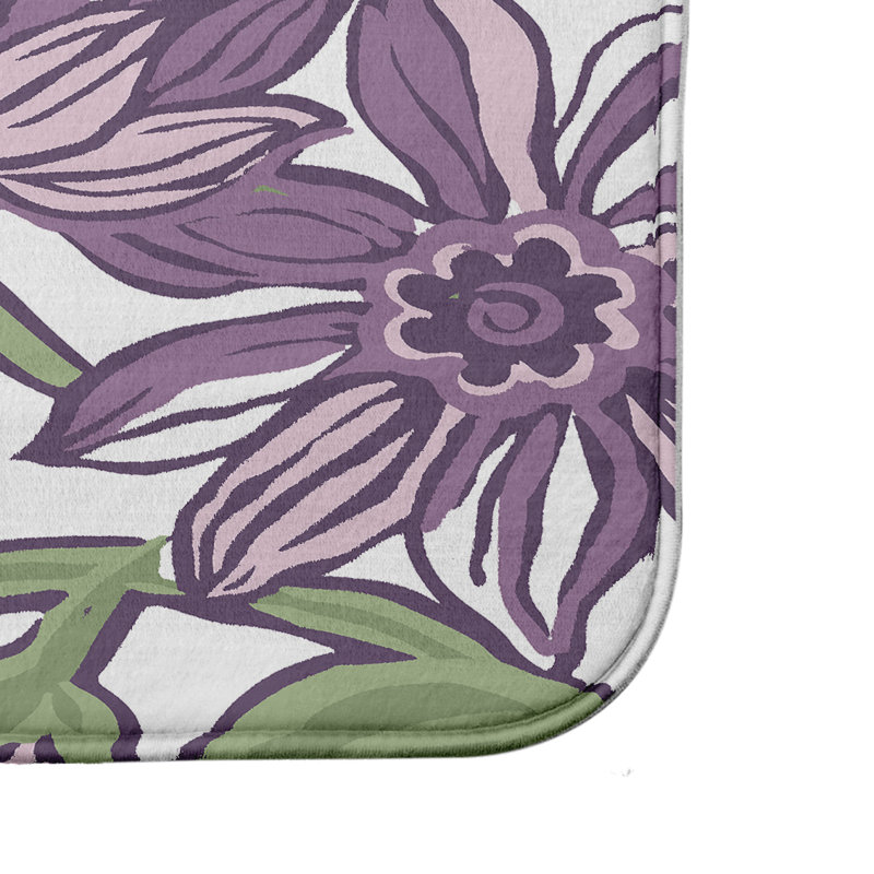 Tapis de bain Luker, l 17 po x L 24 po, Mauve clair