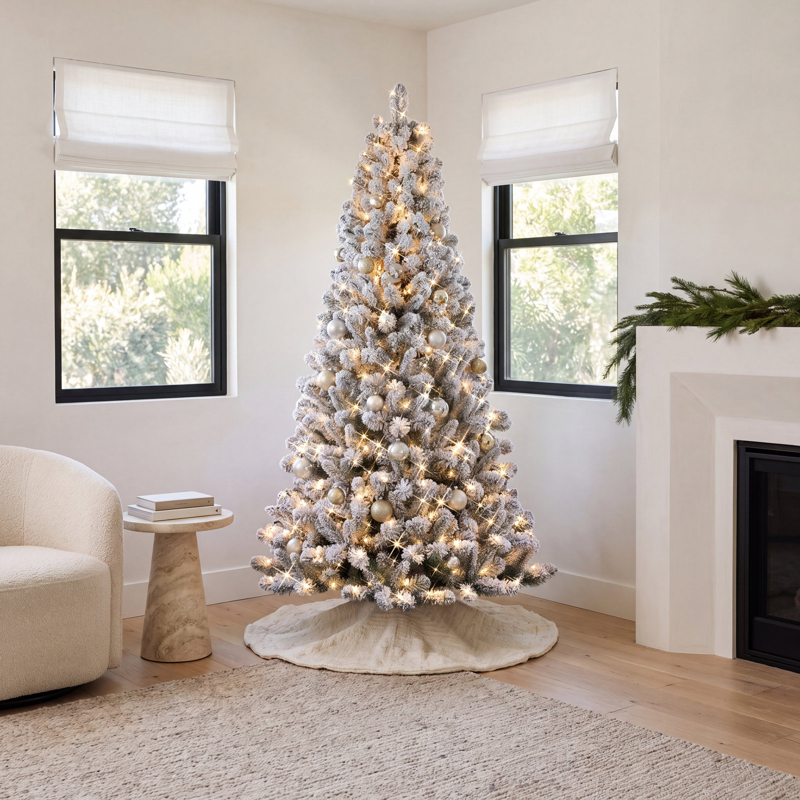 78' Lighted Artificial Pine Christmas Tree