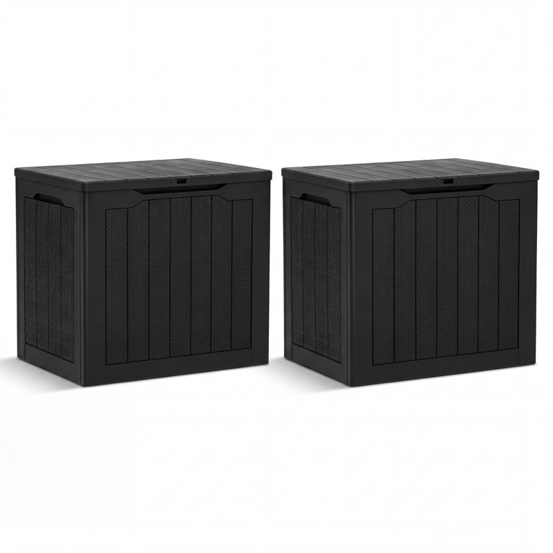 Boîte de rangement verrouillable en résine résistante à l'eau 30 gallons