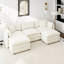 Canapé-lit en chenille moderne avec repose-pieds-1006864277-1006864276