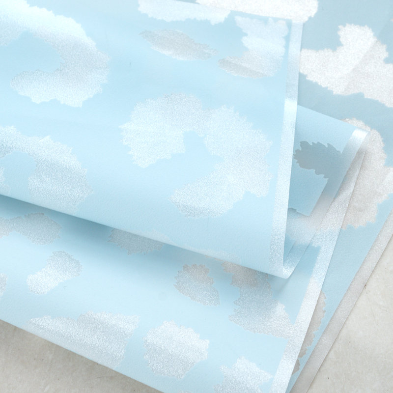 Rideau de douche imperméable Leopard Peva, Bleu