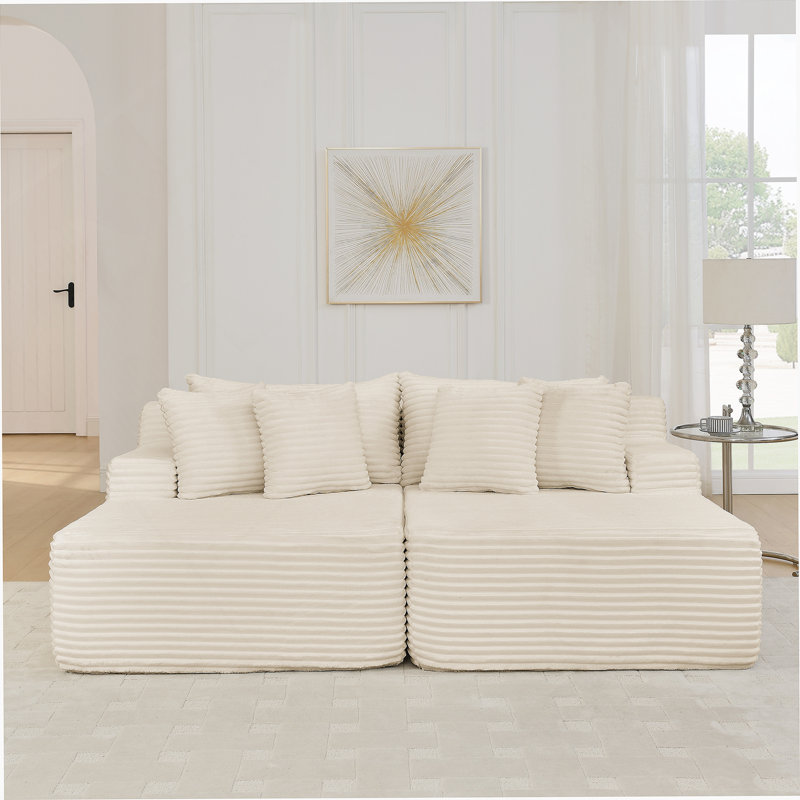 Fauteuil paresseux à deux places Boneless, Beige