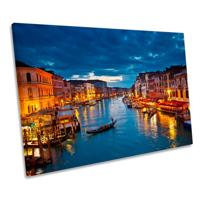 Venice City Canal Italy - Wrapped Canvas Print