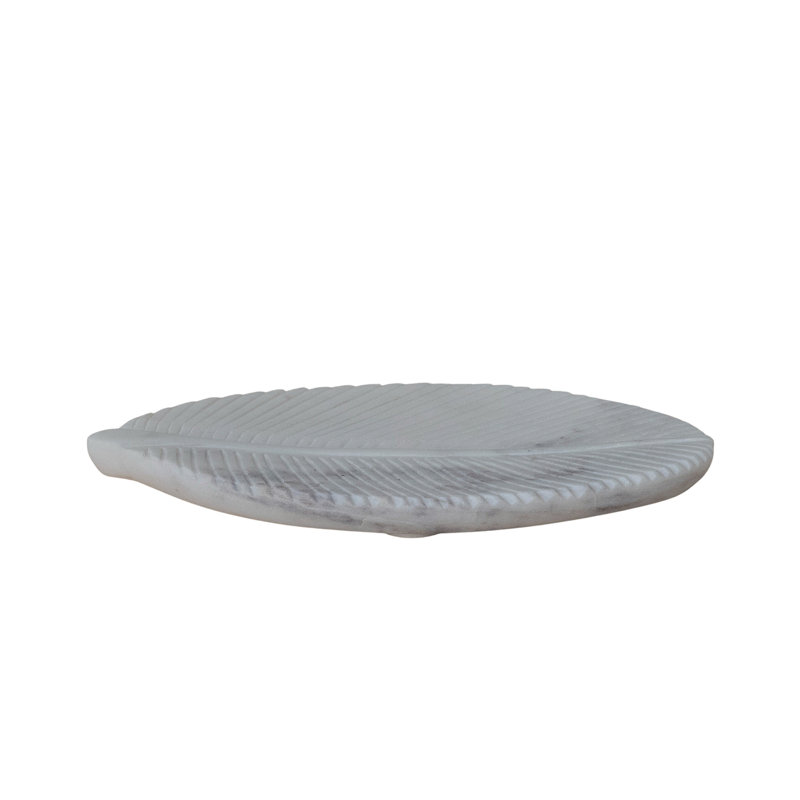 Marble Leaf-Shaped Decorative Dish