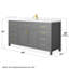 Beckett 66" Freestanding Single Bathroom Vanity with Quartz Top-129519148-129519136-129519141