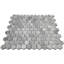 Carrara 1" x 1" Marble Honeycomb Mosaic Wall & Floor Tile