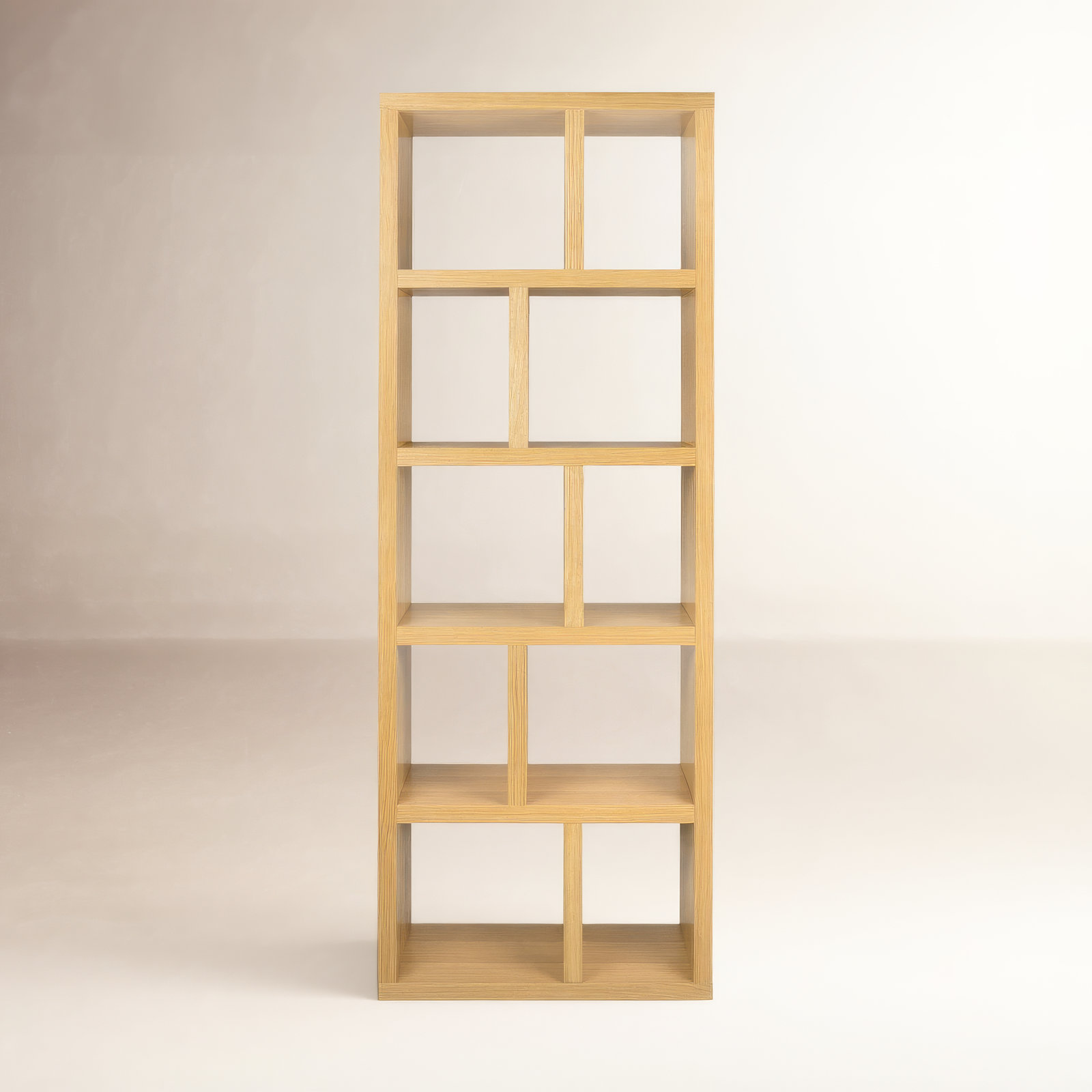 Stetson Bookcase, Oak, (5 Shelves) 78" H x 28" W x 13" D