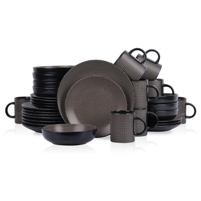 Stone Lain Daisy 32-Piece Dinnerware Set Stoneware