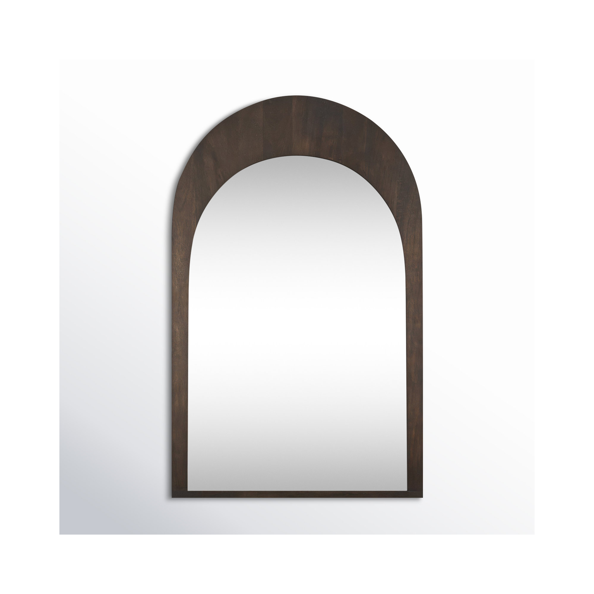 Vixe Solid Wood Mirror, Dark Brown, 48" x 30"