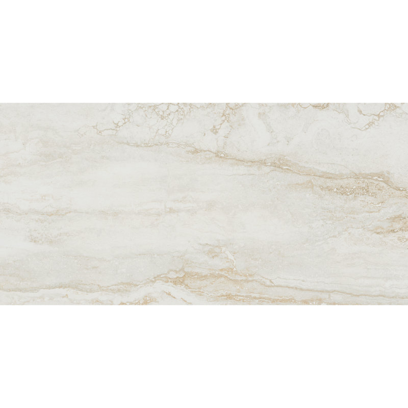 Beraldi 12 in. x 24 in. Matte Porcelain Stone Look Floor and Wall Tile, Kaui Pearl
