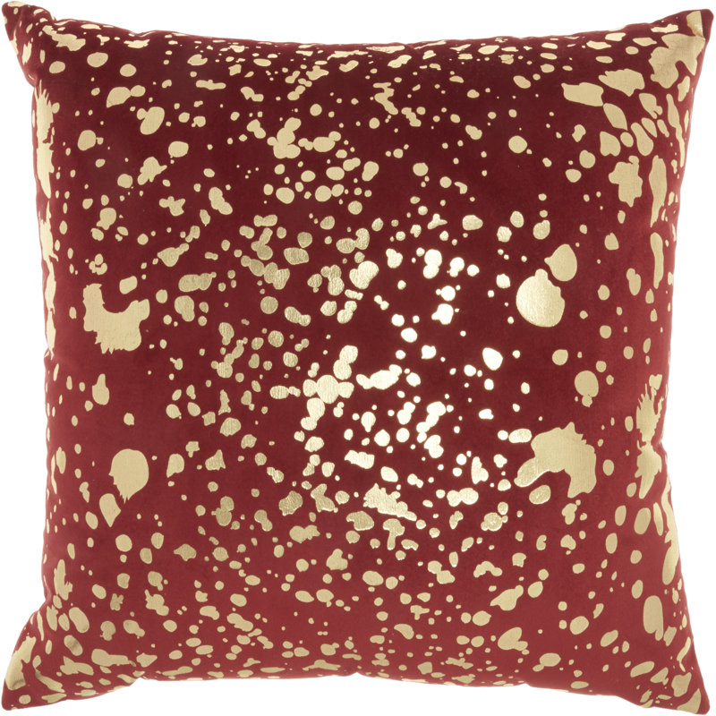 Housse de coussin carré et insert, Rouge riche