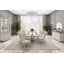 Fantosini Pedestal Dining Table - Silver Mist