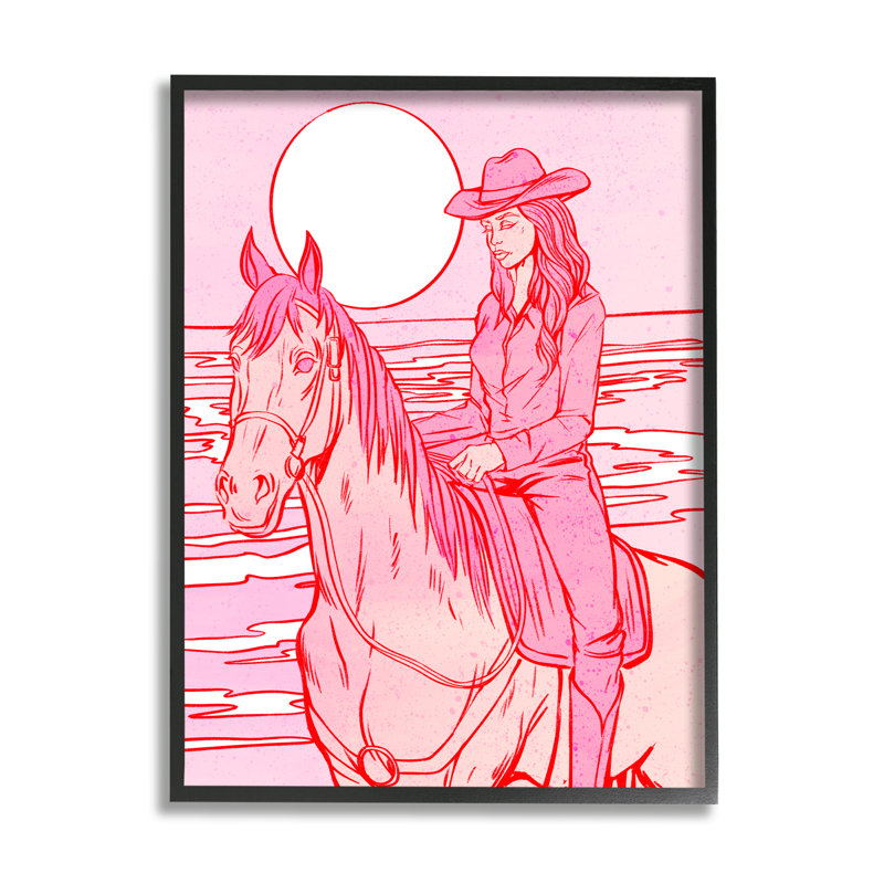 «Vintage Coastal Cowgirl» par Ziwei Li, reproduction encadrée sur toile, H 30 po x l 24 po x P 1,5 po