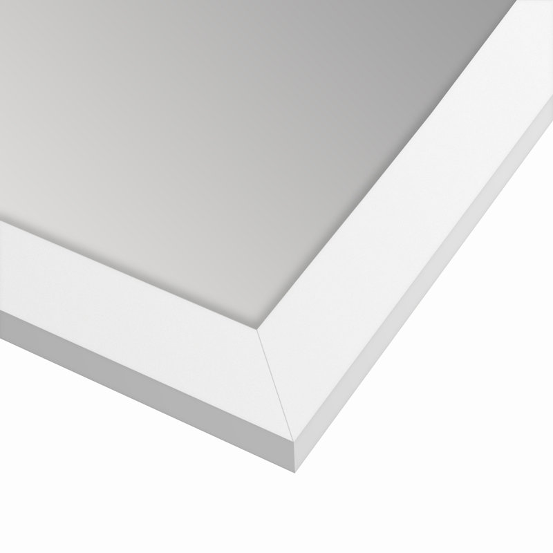 Miroir suspendu pleine longueur 12 x 48 avec verre incassable Anjolina, Blanc