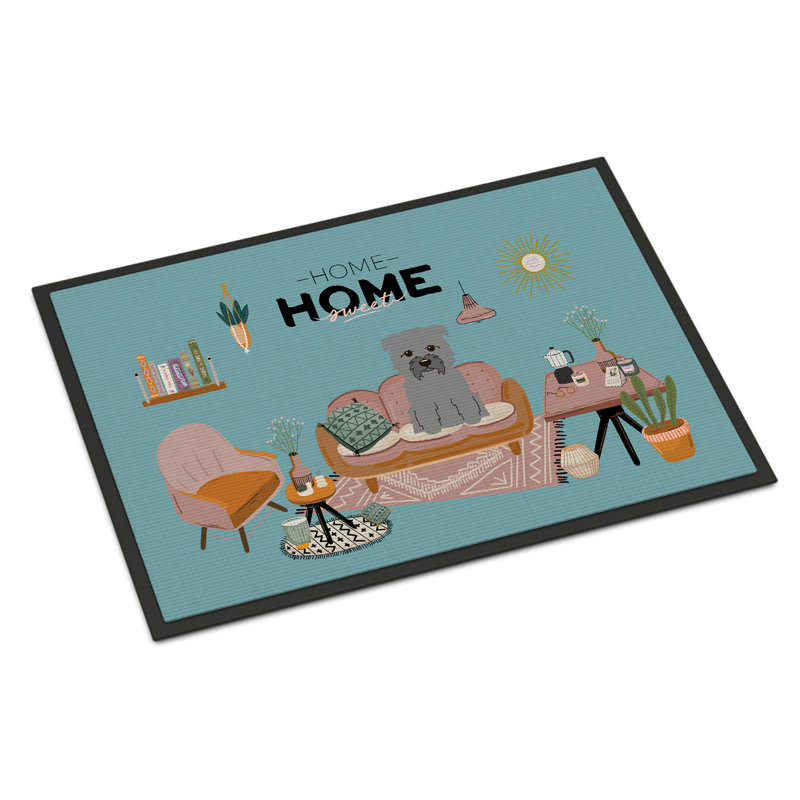 Guerline Non-Slip Outdoor Doormat, Blue Chow Chow