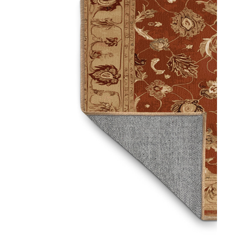 Tapis brun lavable à la machine, Carré 6 pi
