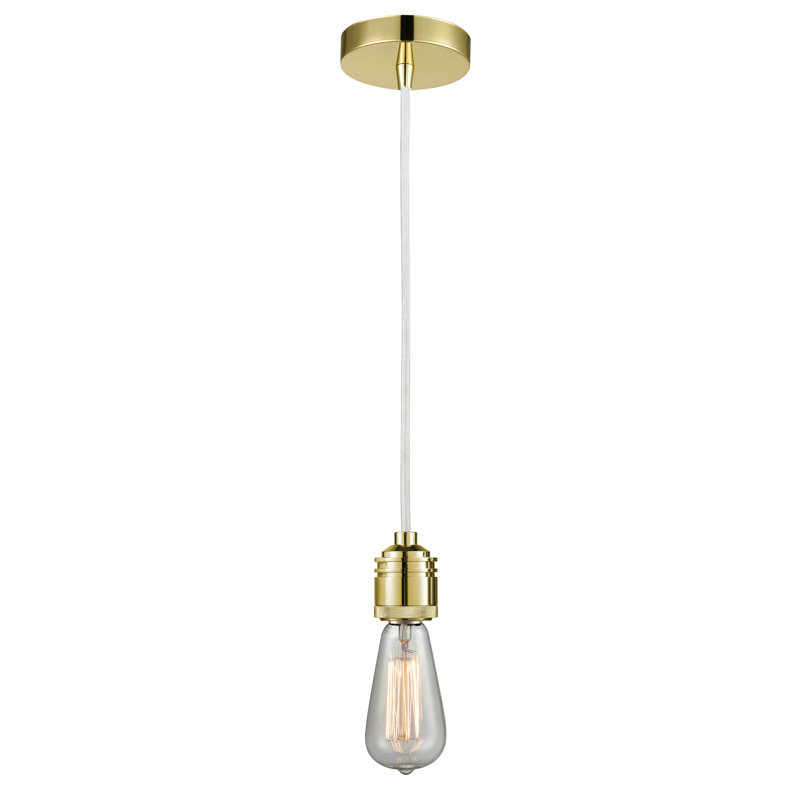 Cecil 1 - Light Single Pendant, Gold/White