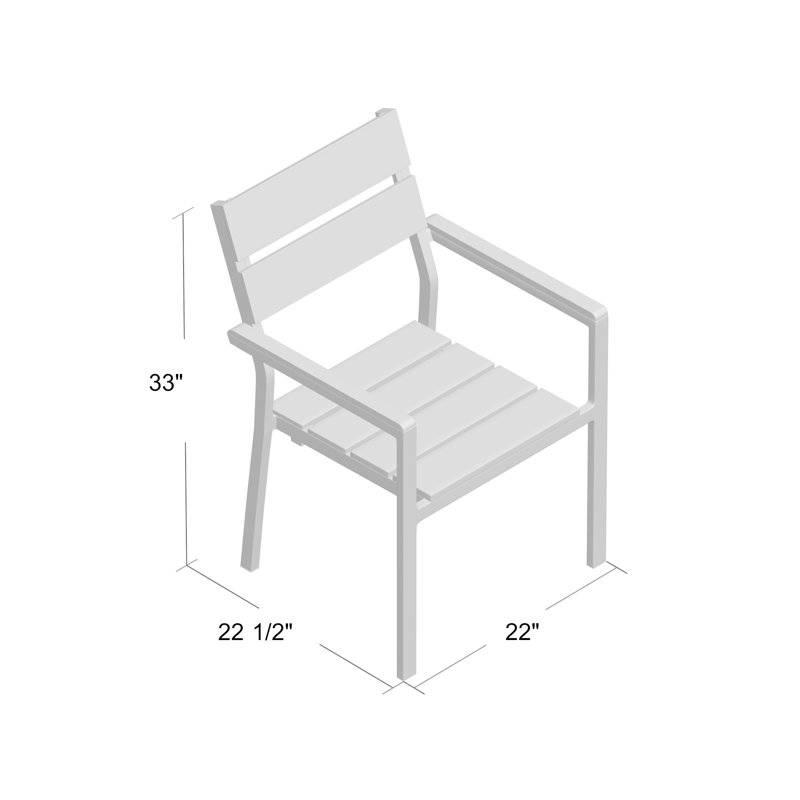 Chaise de patio empilable en teck