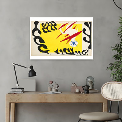 «Vibrant Cutout Shapes Abstract», paysage audacieux et coloré, reproduction d'art murale