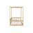 Canopy Frame Floor Bed with Guardrails