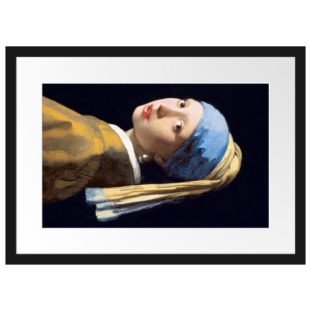 Gerahmter Kunstdruck Girl with the Pearl Earring von Johannes Vermeer