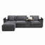 Canapé modulaire de 120,3 po, canapé en forme de L, ensemble de canapé Comfy Cloud avec table rabattable, plateau pivotant à 360 degrés, porte-gobelets, chargeur USB, repose-pieds et accoudoir de rangement, canapé de siège large pour le salon-1212687167