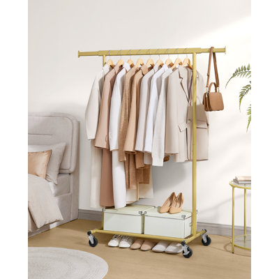 Ahmoni 132cm Rolling Clothing Rack