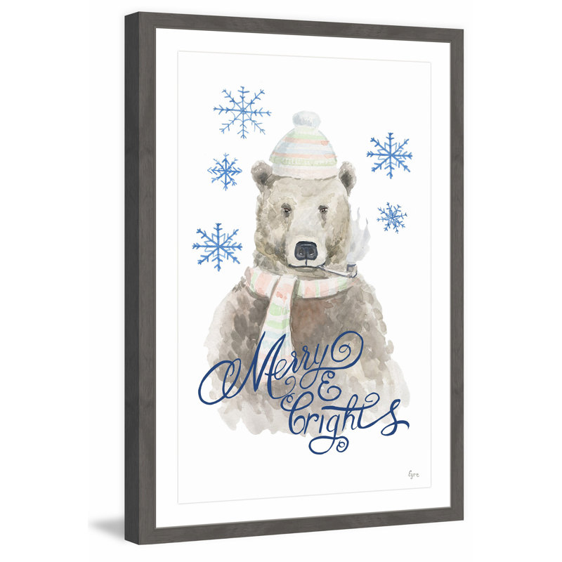 Smoking Bear by Eyre Tarney - Single Picture Frame Painting, 91 cm H x 61 cm W