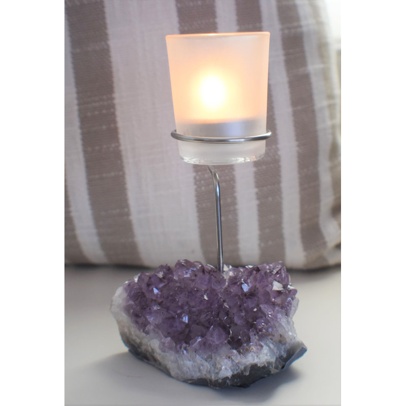 7'' H Stone Tabletop Votive Holder