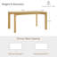  Table de salle à manger rectangulaire 59 po pour 6 personnes-1835233098