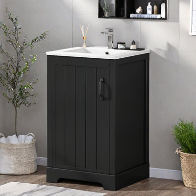 Meuble-lavabo 20 po avec comptoir en céramique