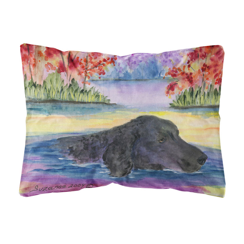 Curly Coated Retriever Indoor/Outdoor Throw Pillow