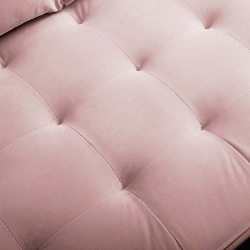 Causeuse en velours Valor Performance, Rose