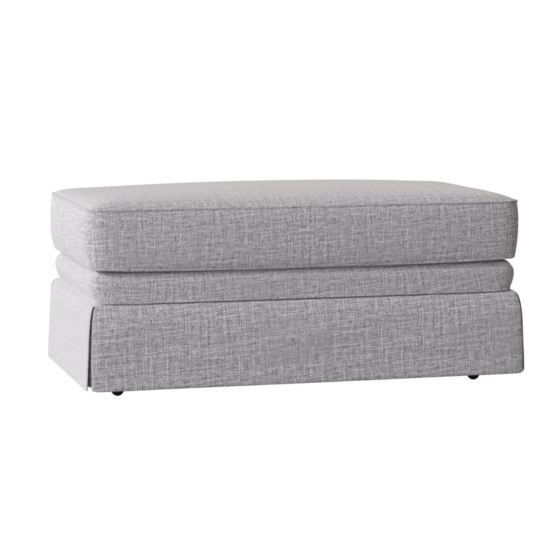 Repose-pieds rectangulaire 45 po Atterbury, Lin texturé pierre ponce Zuma