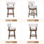Tabouret de bar et de comptoir pivotant à 360 ° avec structure, dossier et repose-pieds en bois massif-957258355-958391966-957258364