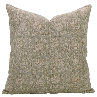 Housse de coussin en pur coton Fab divine, décor de ferme Boho (6 Kamal, vert)