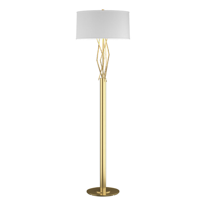 Brindille 61" Floor Lamp, Natural Anna, Modern Brass