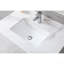 Dessus de meuble-lavabo en pierre de 37 po avec un lavabo rectangulaire encastré en céramique et un trou de robinet